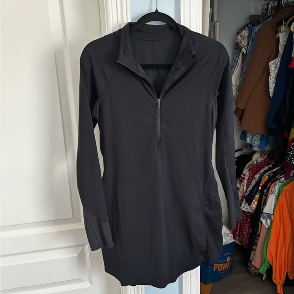Lululemon Black Long Sleeve Tennis Dress 6 - Picture 4 of 10